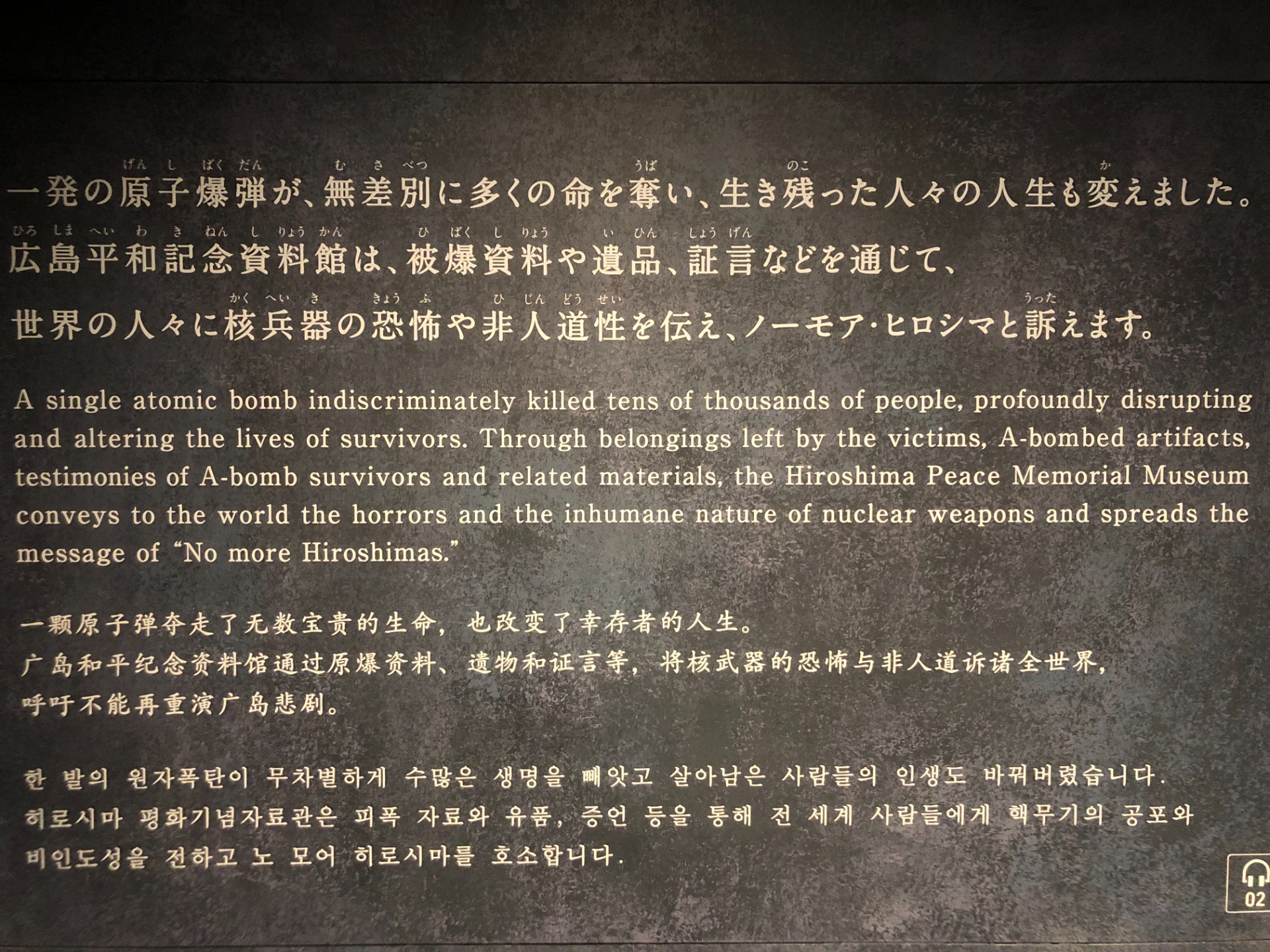 Musée de la bombe atomique à Hiroshima - Japon